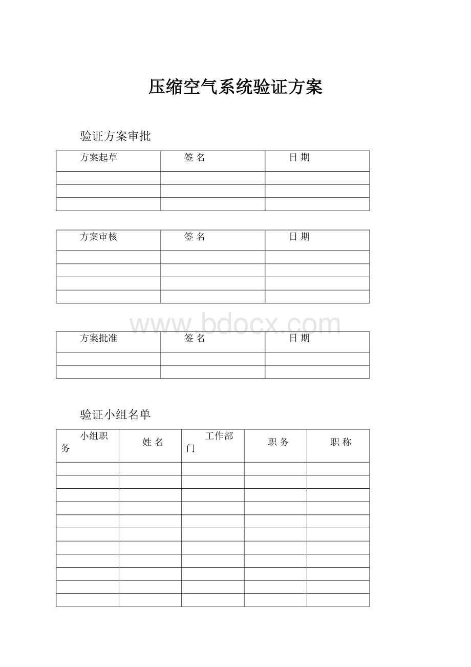 压缩空气系统验证方案.docx_第1页