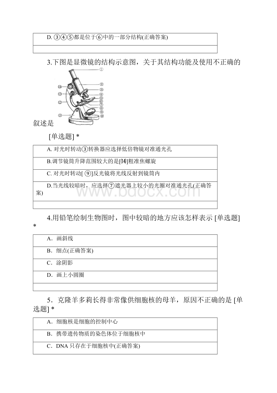 生物周周考试题细胞生态被子植物的一生.docx_第2页