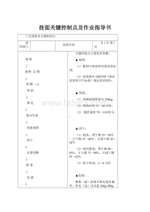 挂面关键控制点及作业指导书.docx