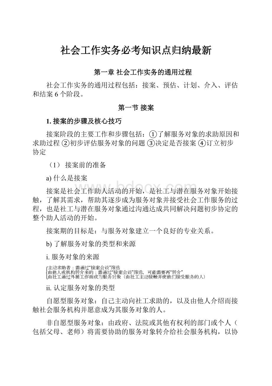 社会工作实务必考知识点归纳最新.docx_第1页