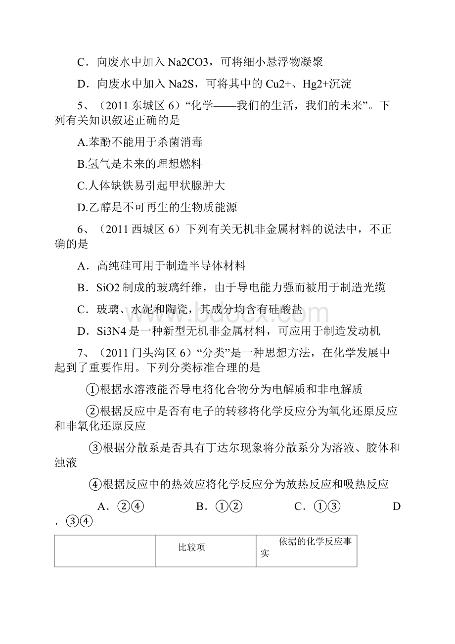 北京高考化学各城区高三一模试题.docx_第2页