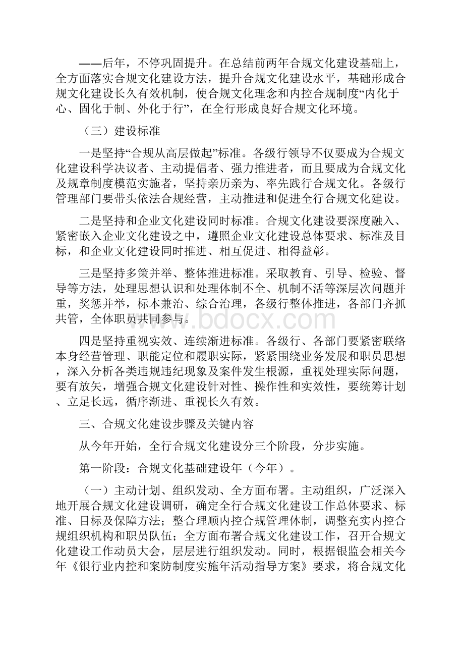 银行三年合规文化建设规划方案.docx_第3页