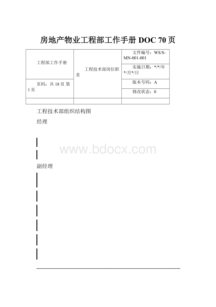 房地产物业工程部工作手册DOC 70页.docx_第1页