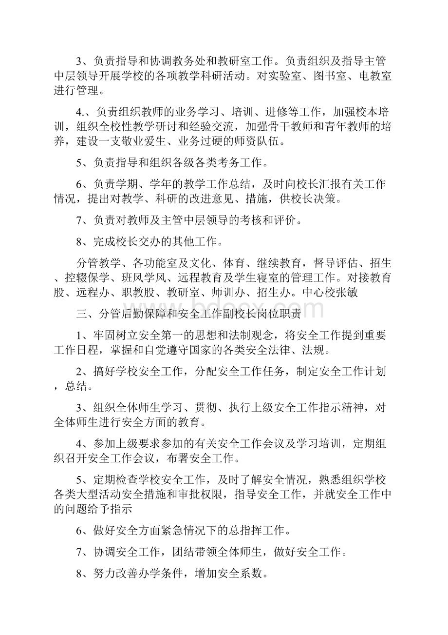 学校领导班子分工和岗位职责.docx_第2页