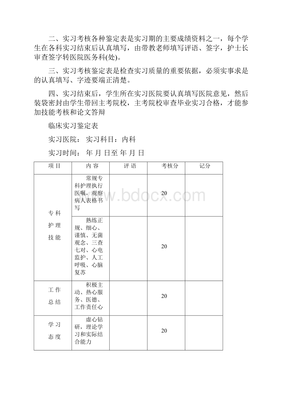 护理实习鉴定表.docx_第2页