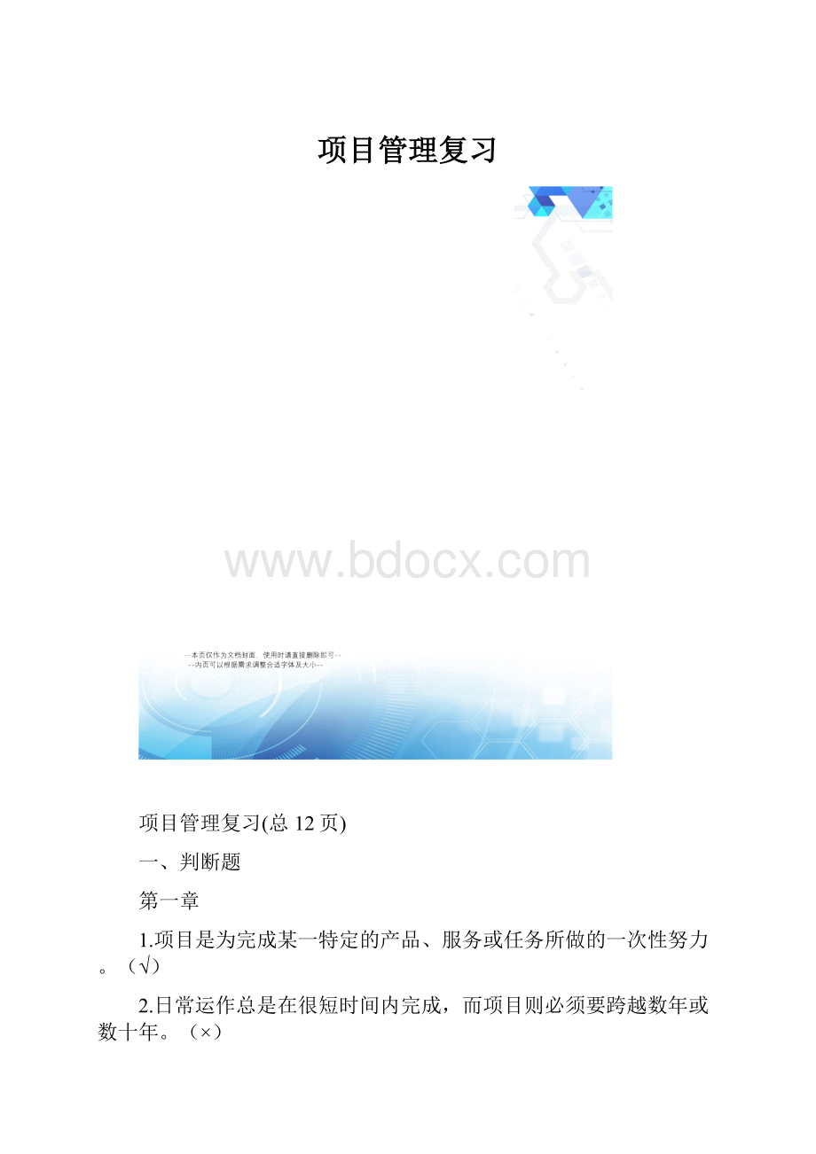 项目管理复习.docx_第1页