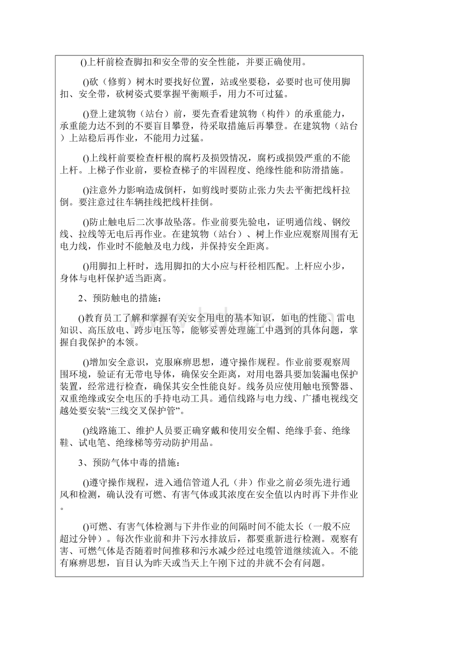 通信光缆线路工程安全技术交底工程部.docx_第2页