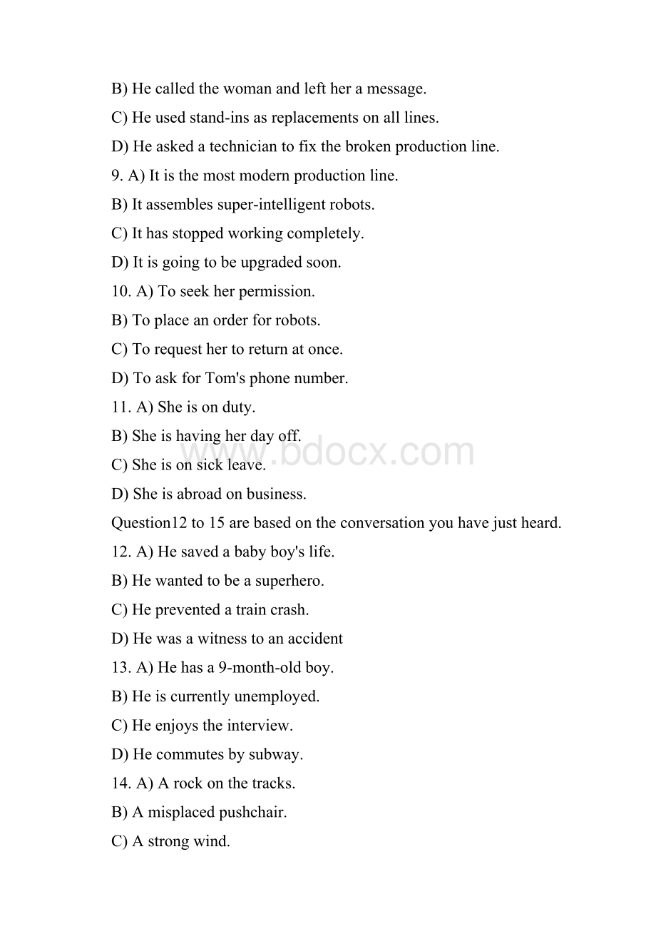 卷二 英语四级真题及答案.docx_第3页