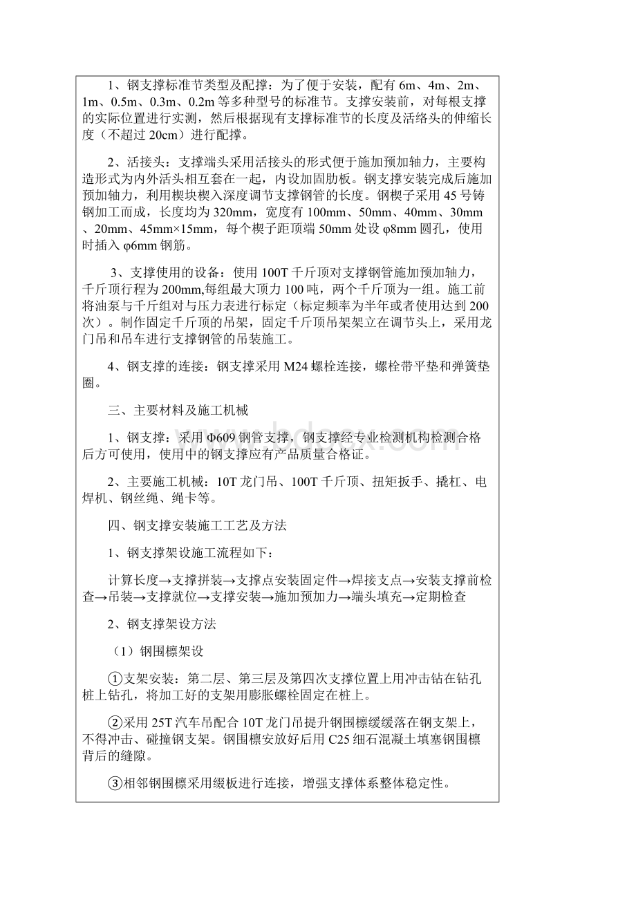 钢支撑安装及拆除技术交底.docx_第2页