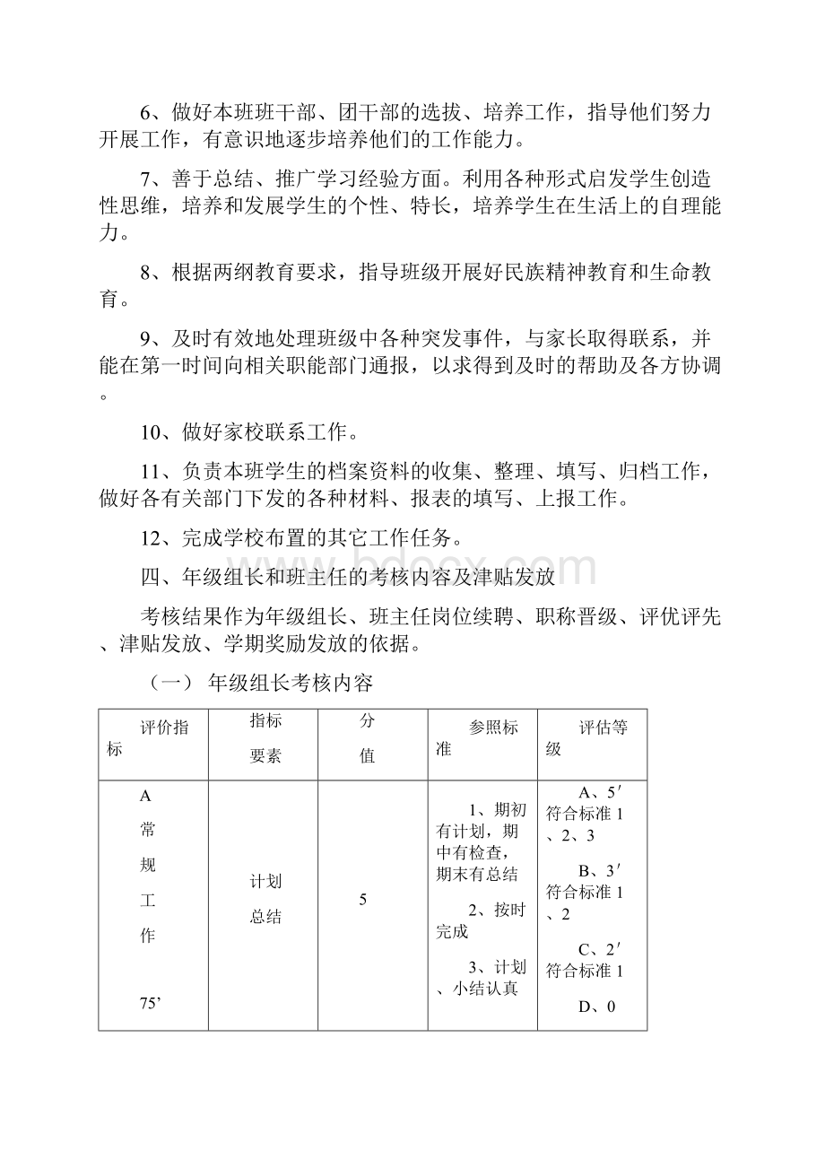 班主任年级组长绩效工资考核方案.docx_第3页