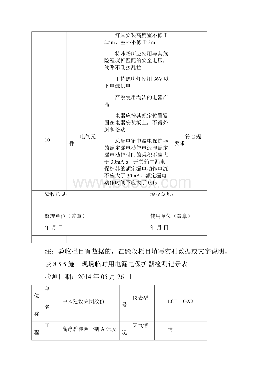 临时用电漏电保护器检测记录表.docx_第3页