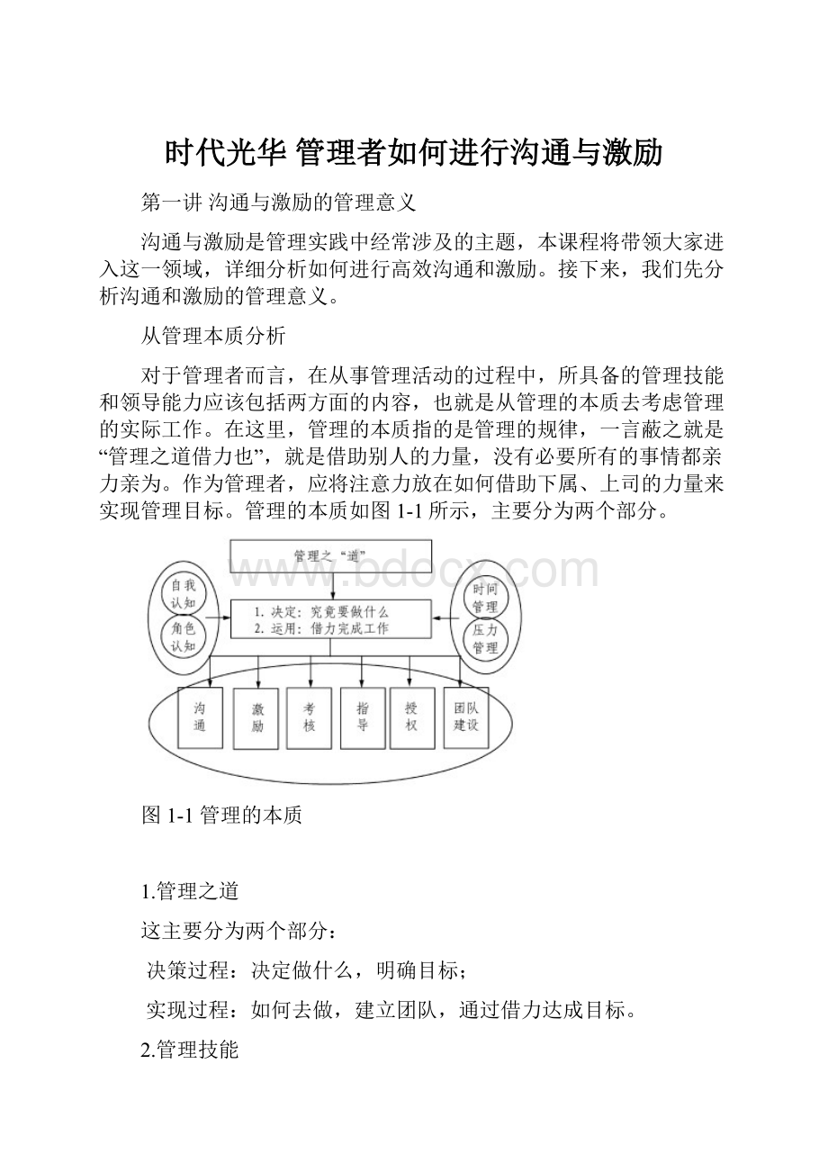 时代光华 管理者如何进行沟通与激励.docx