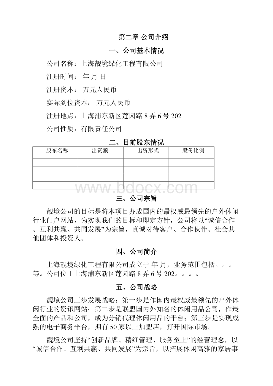 精品文档户外休闲用品B2B2C网站平台建设项目商业计划书.docx_第3页