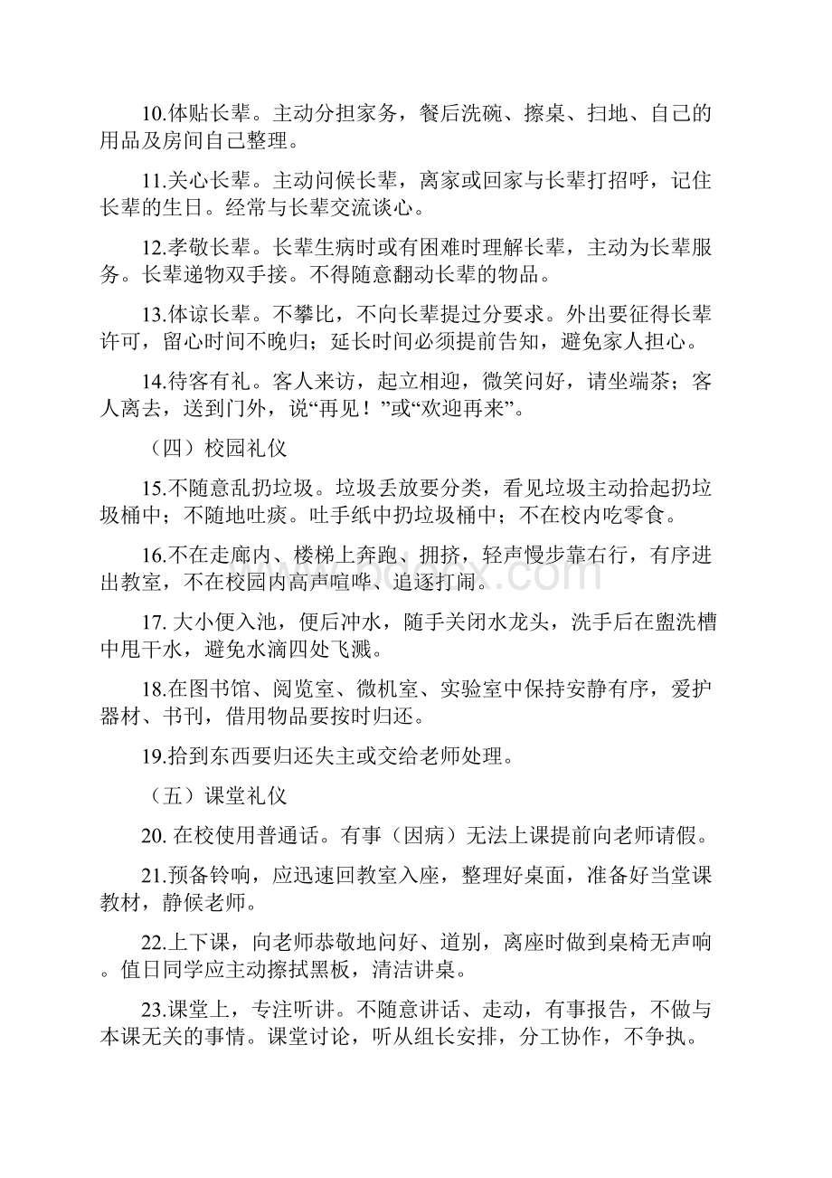 中小学学生日常行为习惯标准高段.docx_第2页