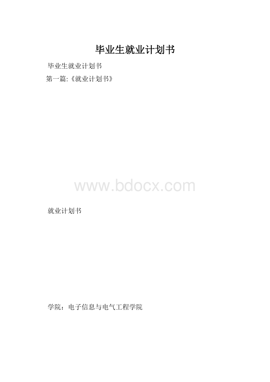 毕业生就业计划书.docx