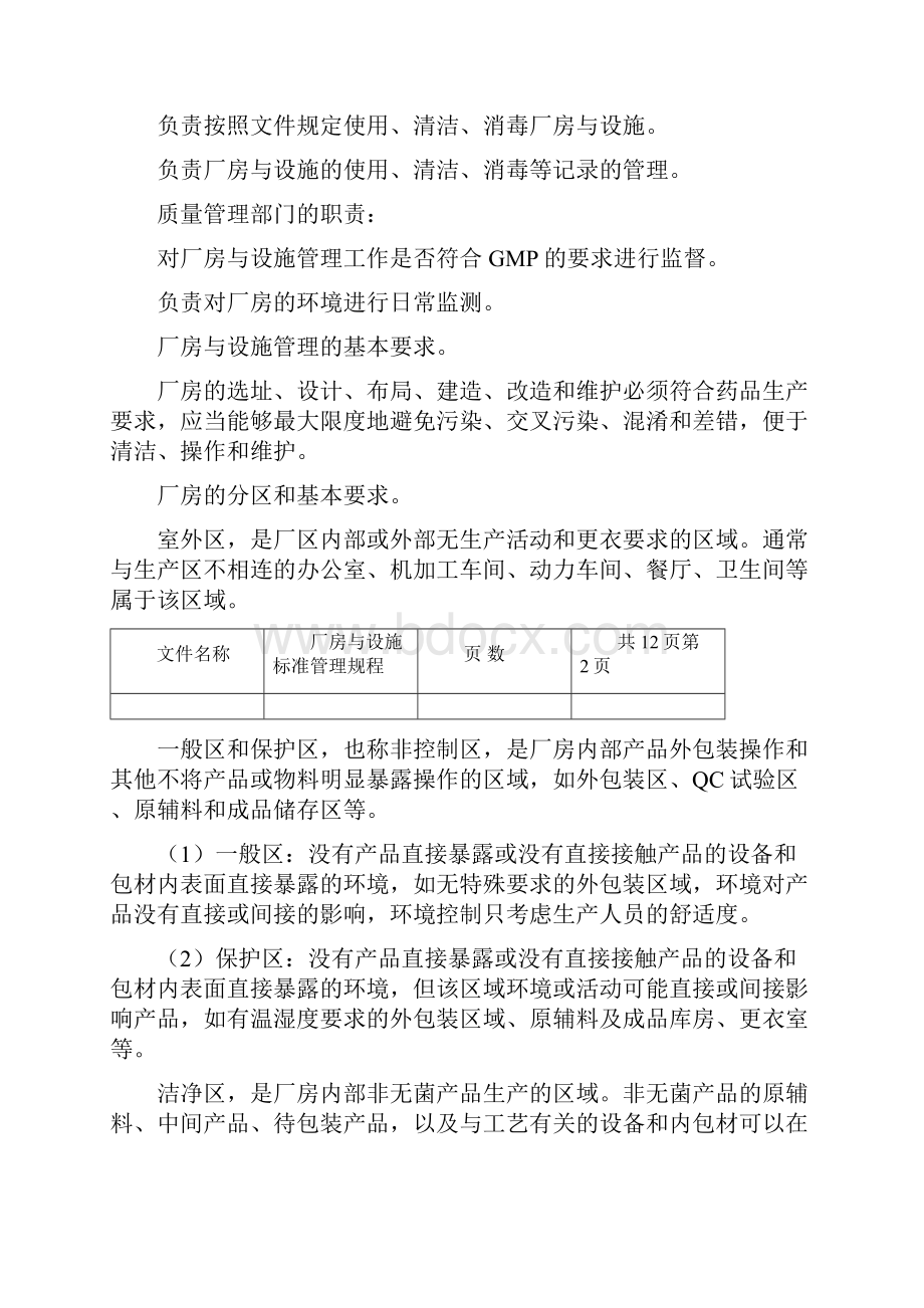 厂房与设施标准管理规程.docx_第2页