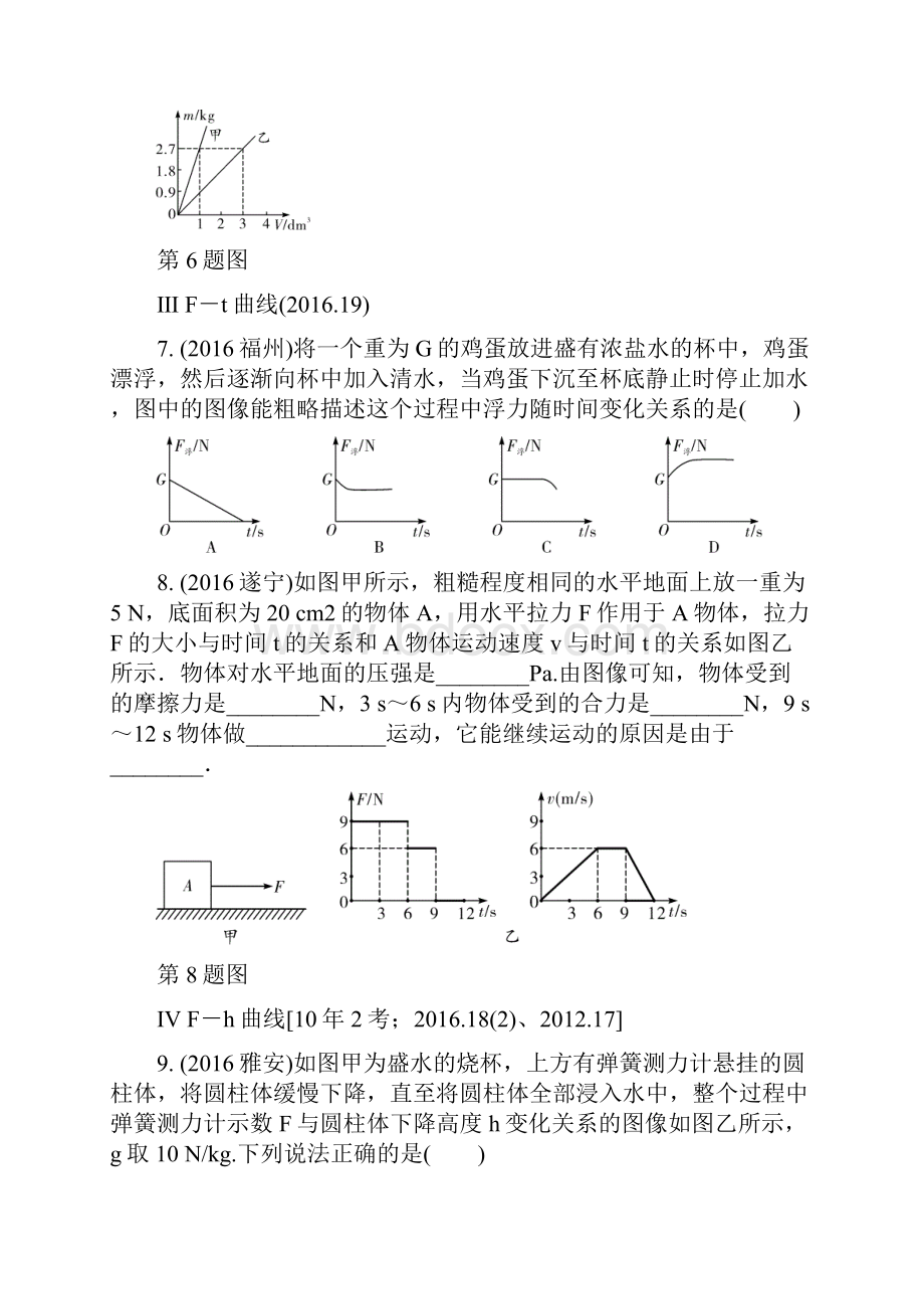 最新初中物理复习专题七坐标曲线类题.docx_第3页