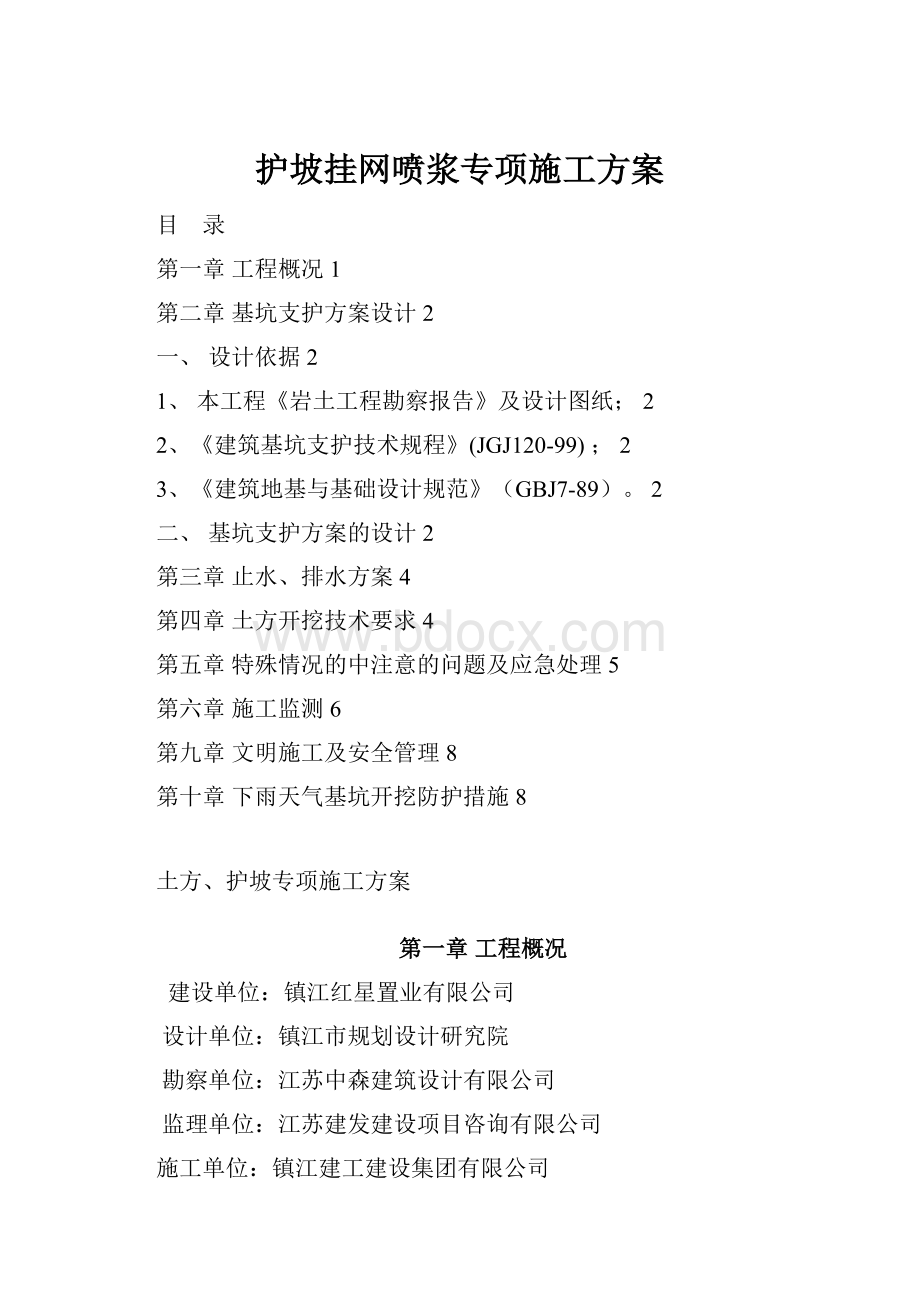 护坡挂网喷浆专项施工方案.docx