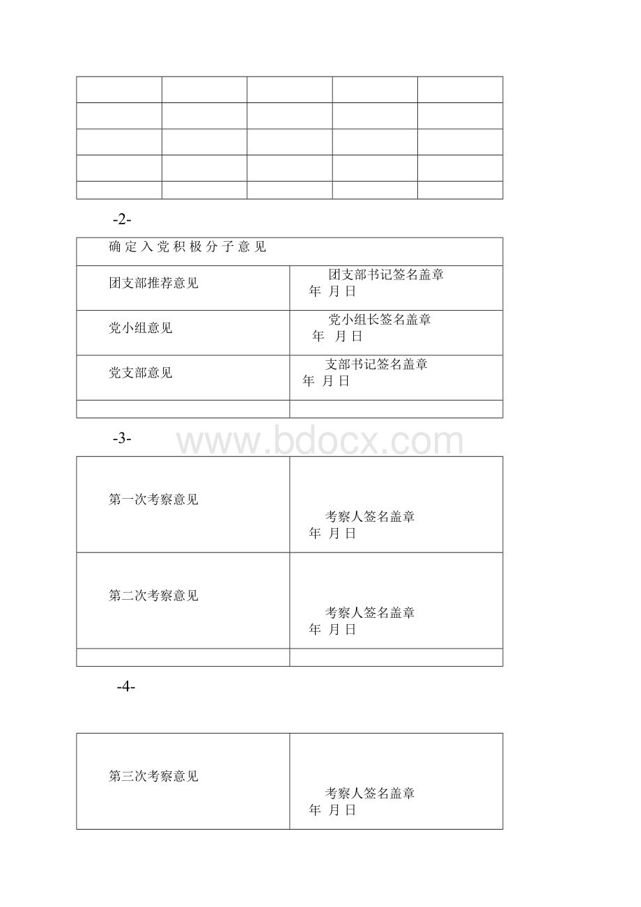 入党积极分子考察表最新A3双面书籍折页版.docx_第3页