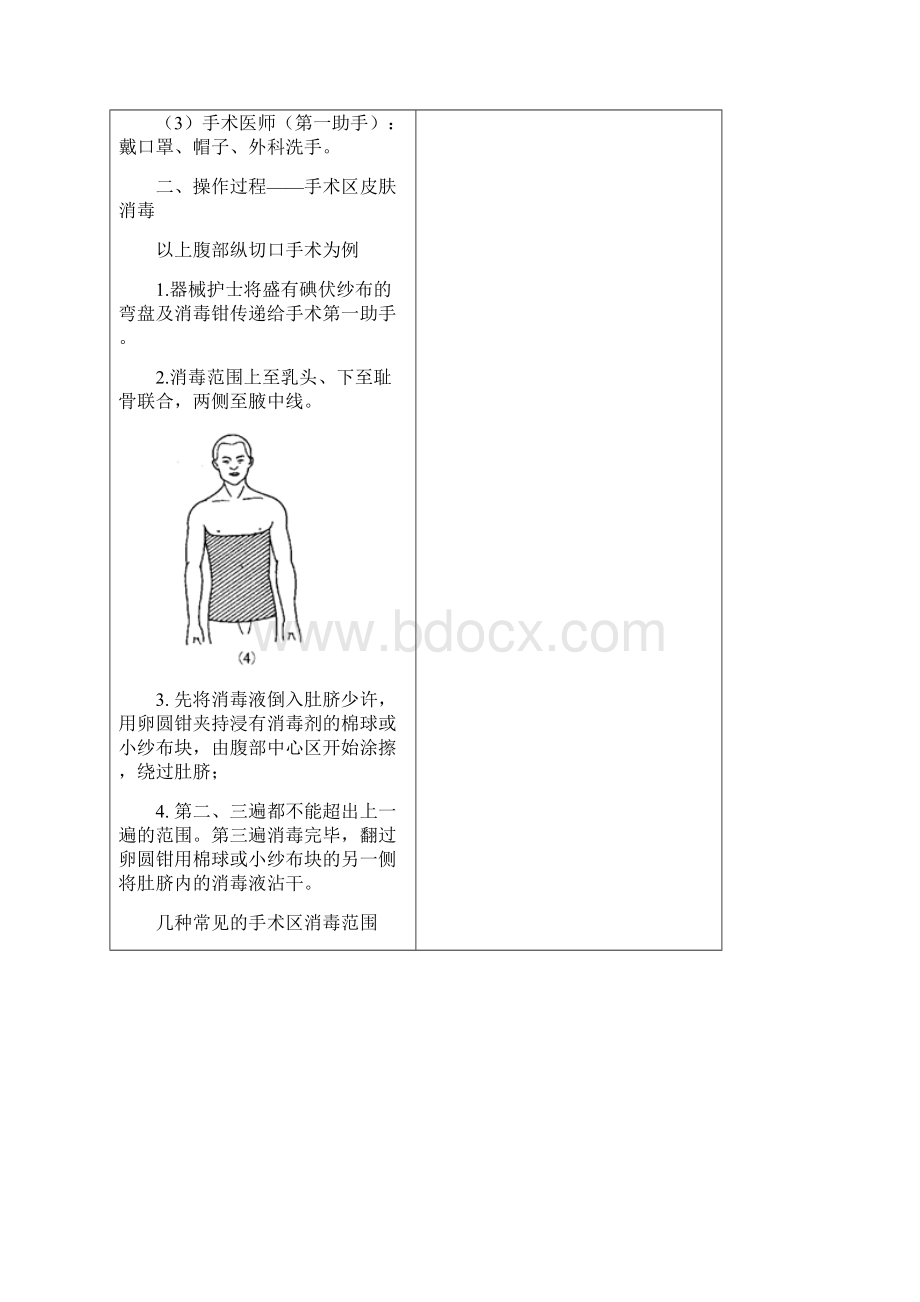 手术区域皮肤消毒与铺巾+手术人员无菌准备医学院教案汇编.docx_第3页