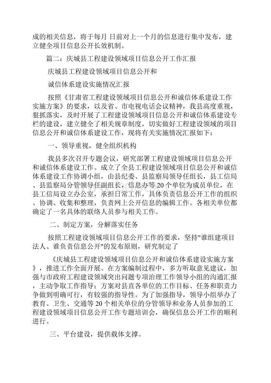 工程建设领域项目信息公开总结.docx_第2页