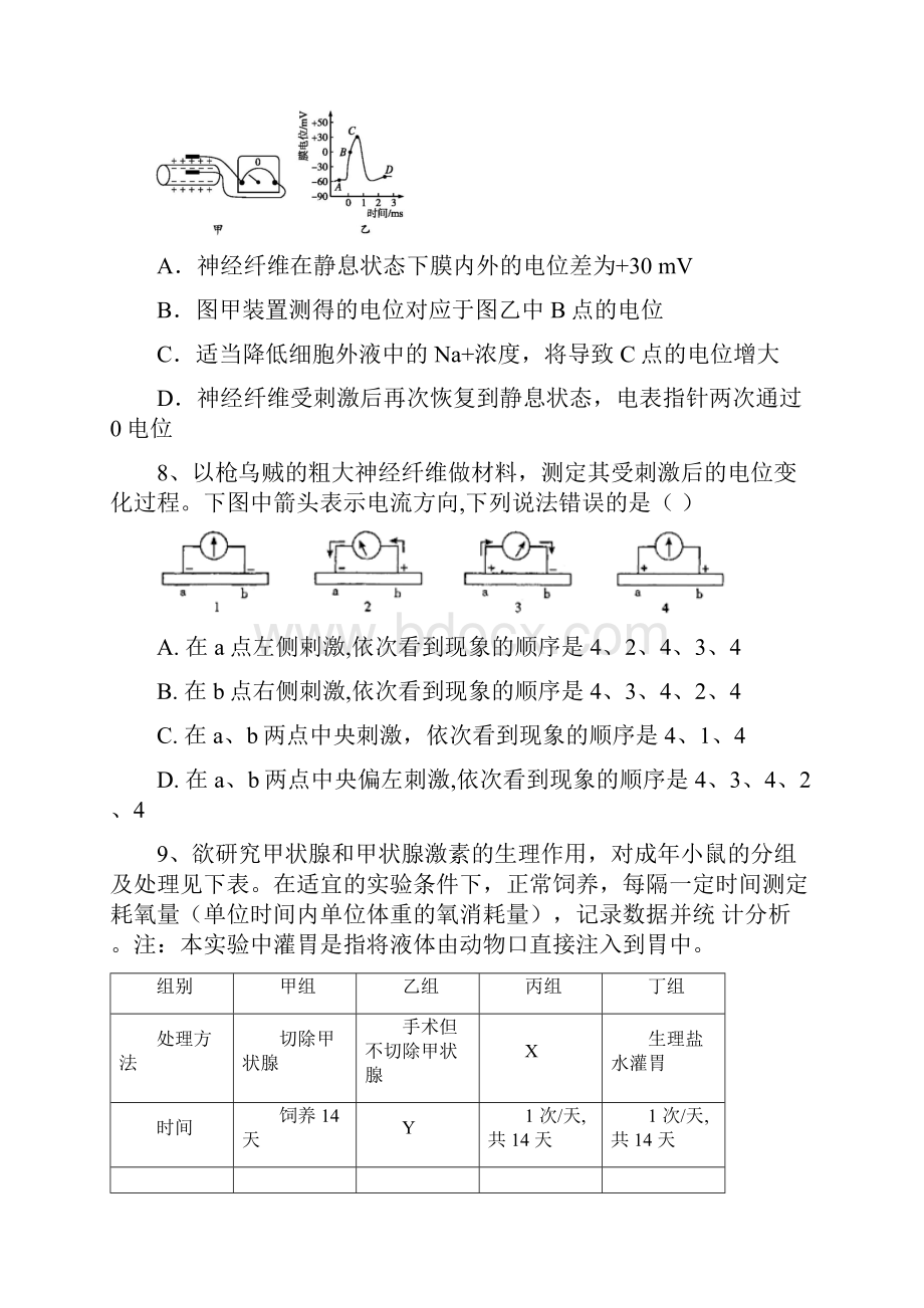 学年湖北省黄梅县第二中学高二月考生物试题.docx_第3页