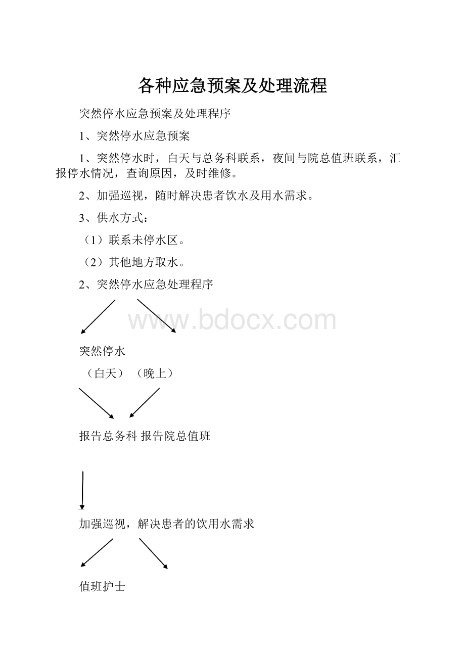 各种应急预案及处理流程.docx_第1页