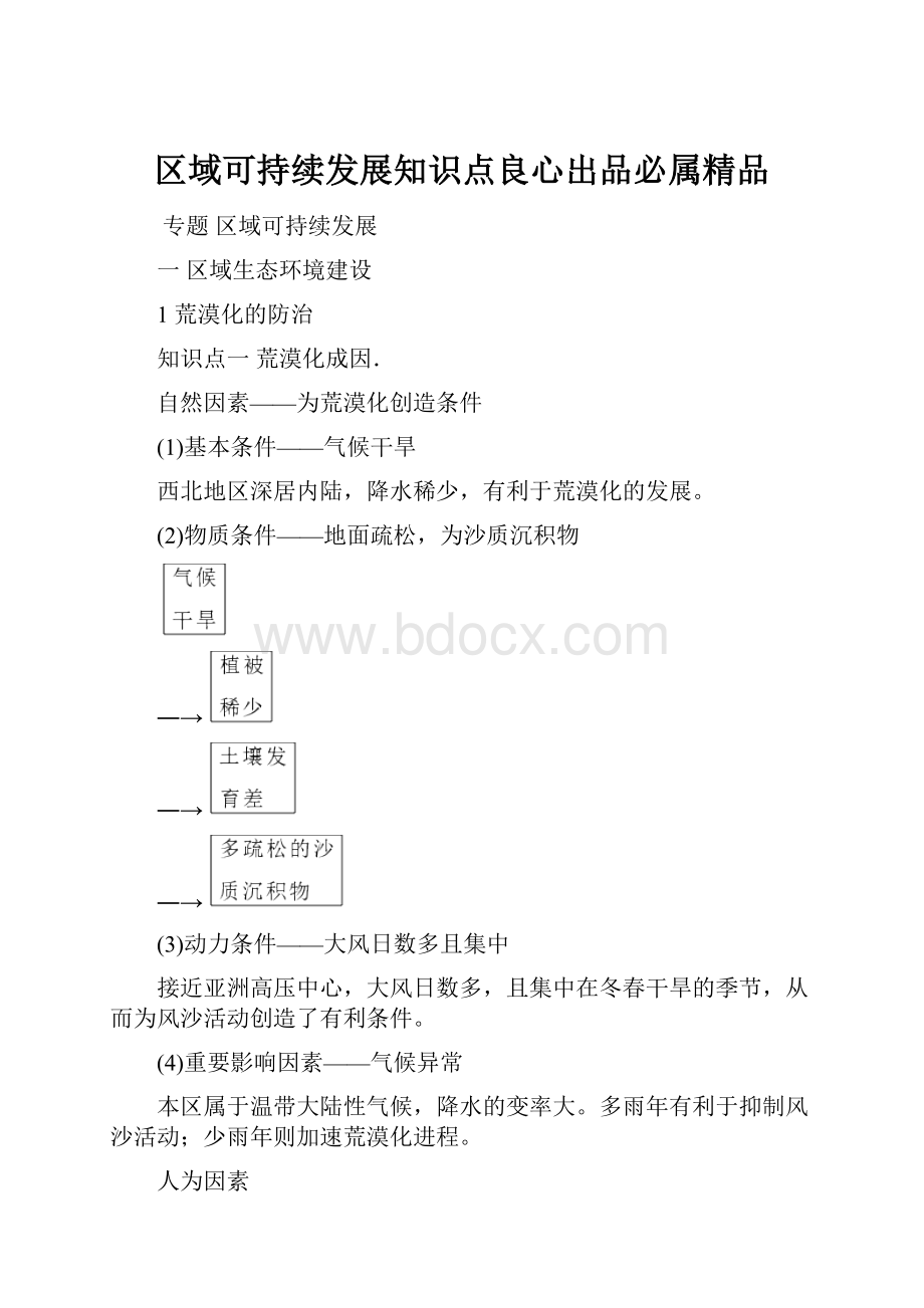 区域可持续发展知识点良心出品必属精品.docx_第1页