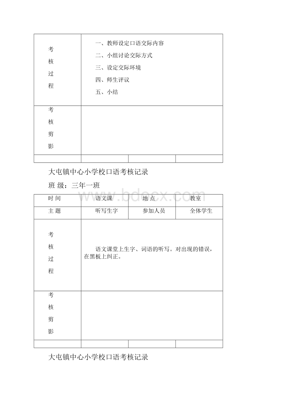 大屯镇中心小学校口语考核记录.docx_第3页