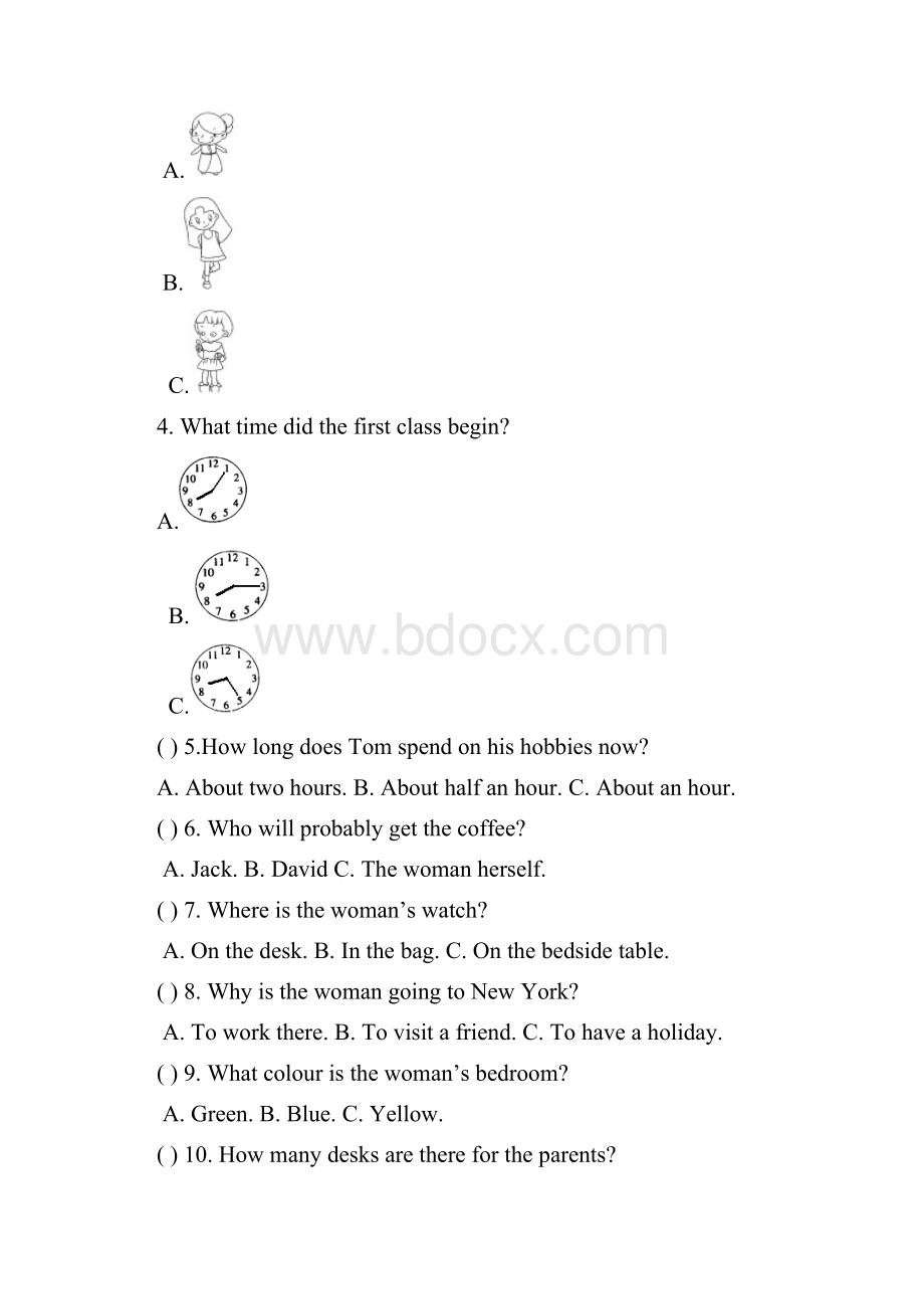 八年级上册期中考试英语试题及答案.docx_第2页