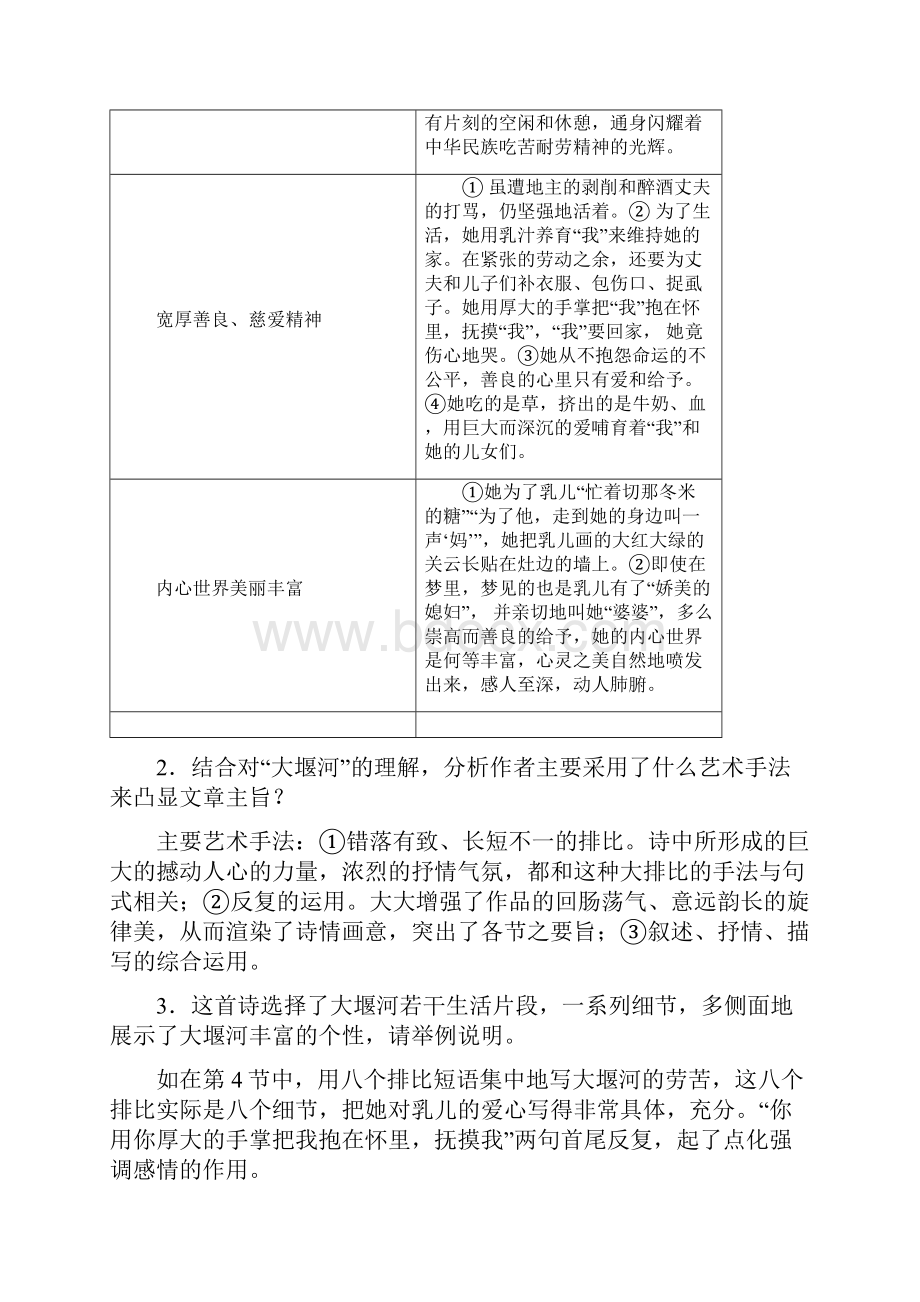 学年高中语文专题03大堰河我的保姆试题含解.docx_第3页