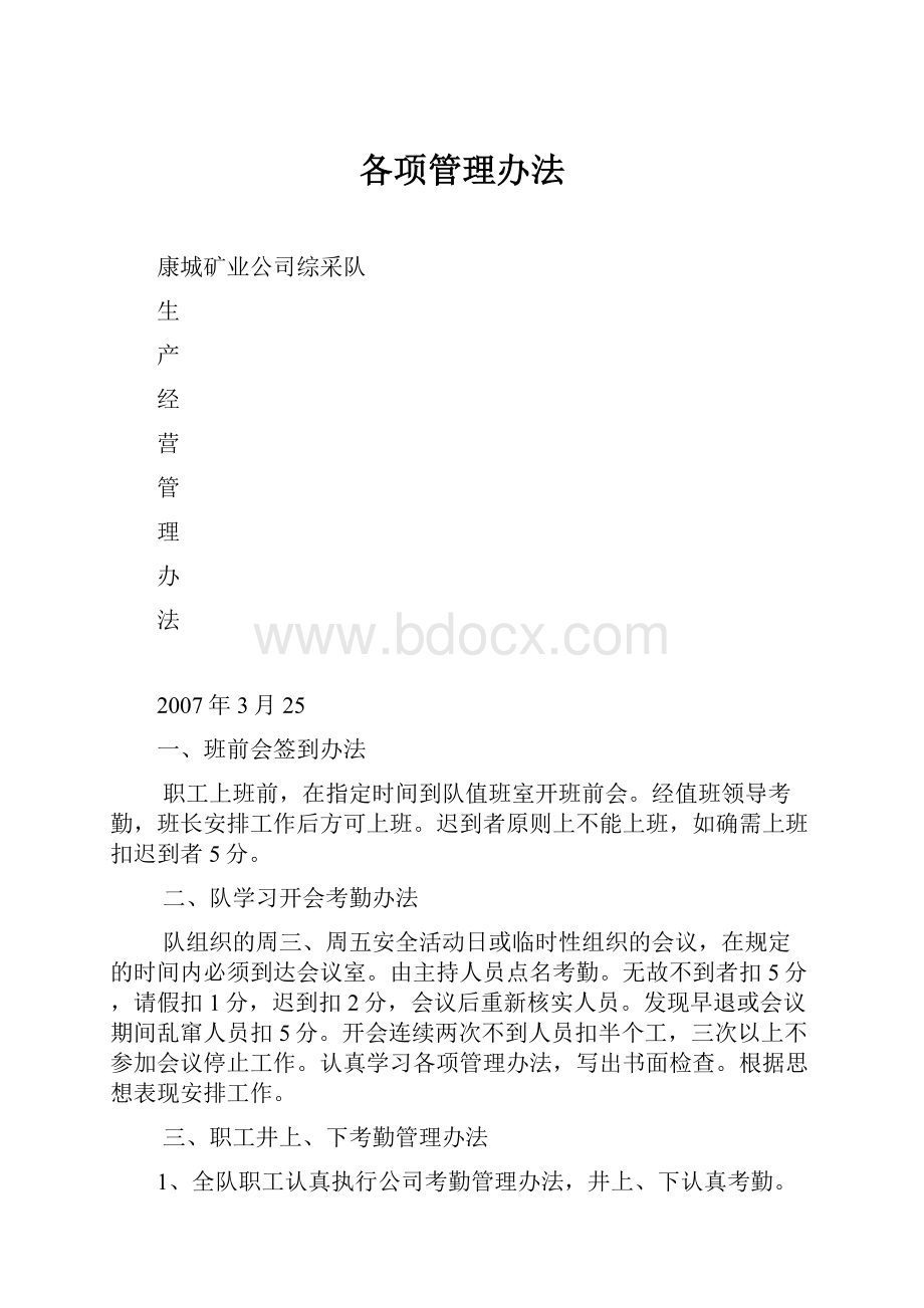 各项管理办法.docx