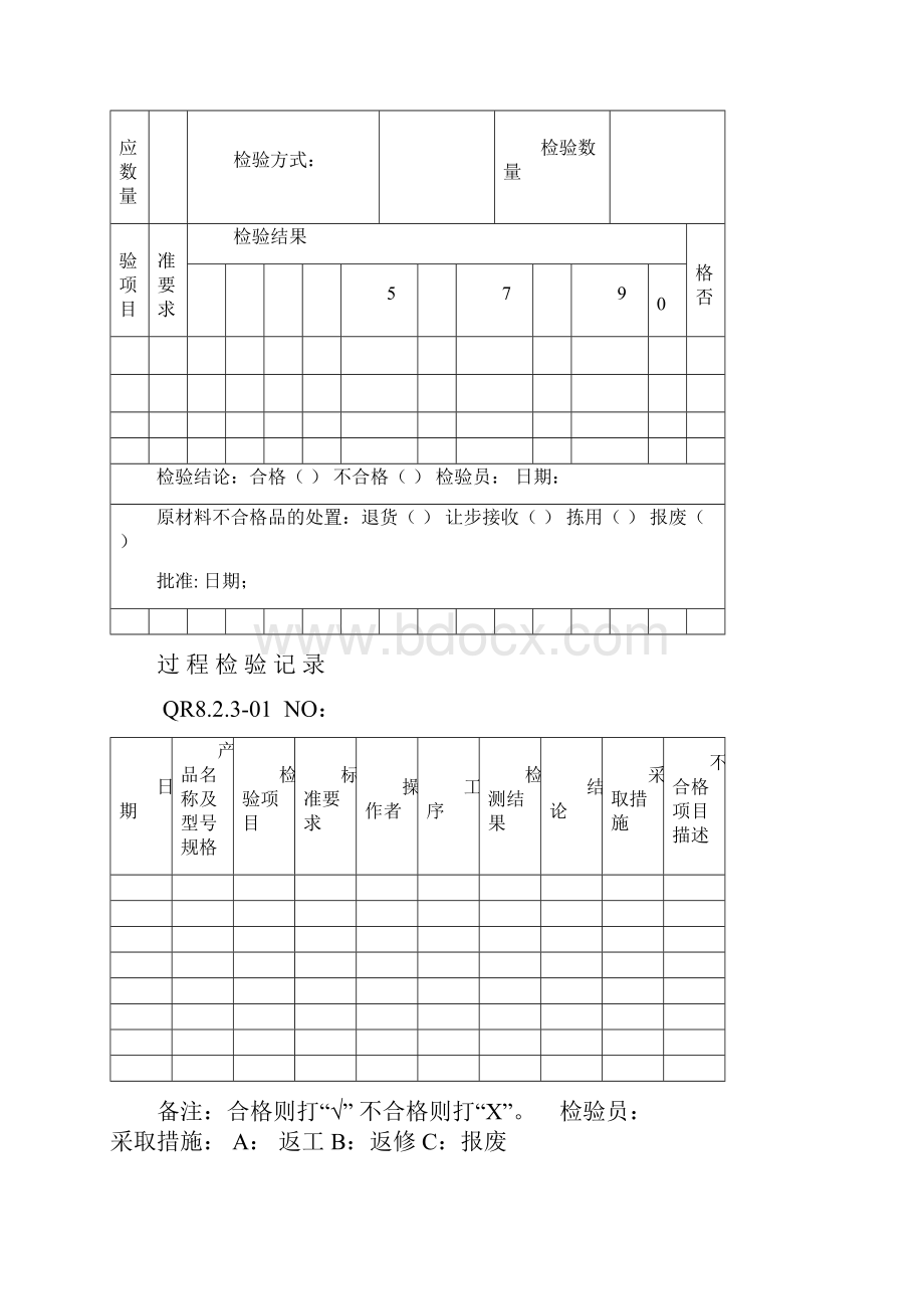 品质部记录表格.docx_第2页