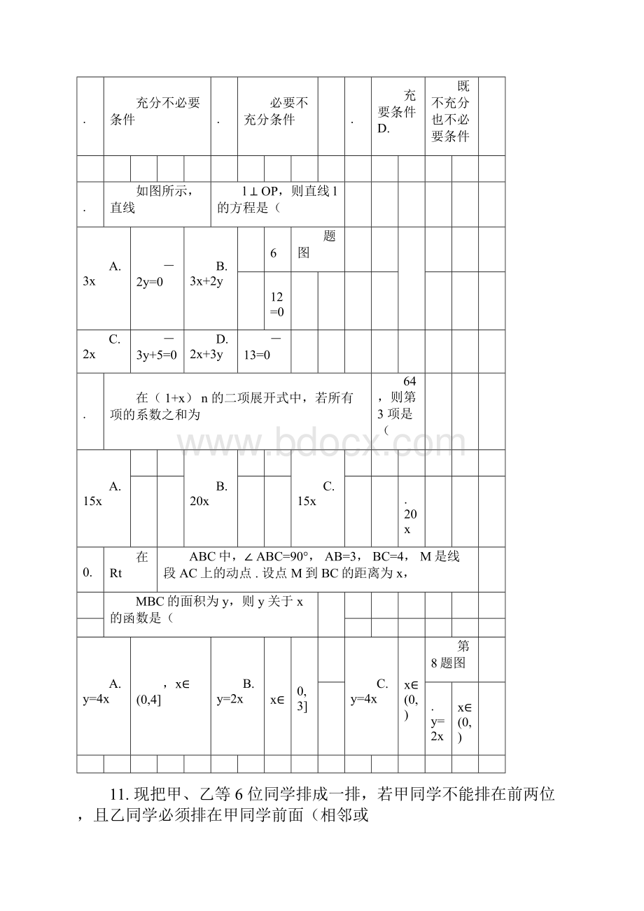 山东省春季高考数学试题与答案word版.docx_第3页