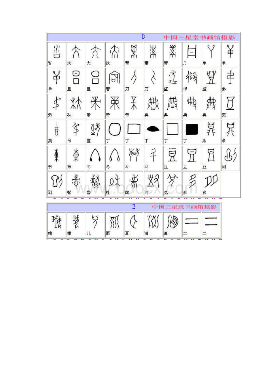 全部甲骨文对照表格模板 2.docx_第3页