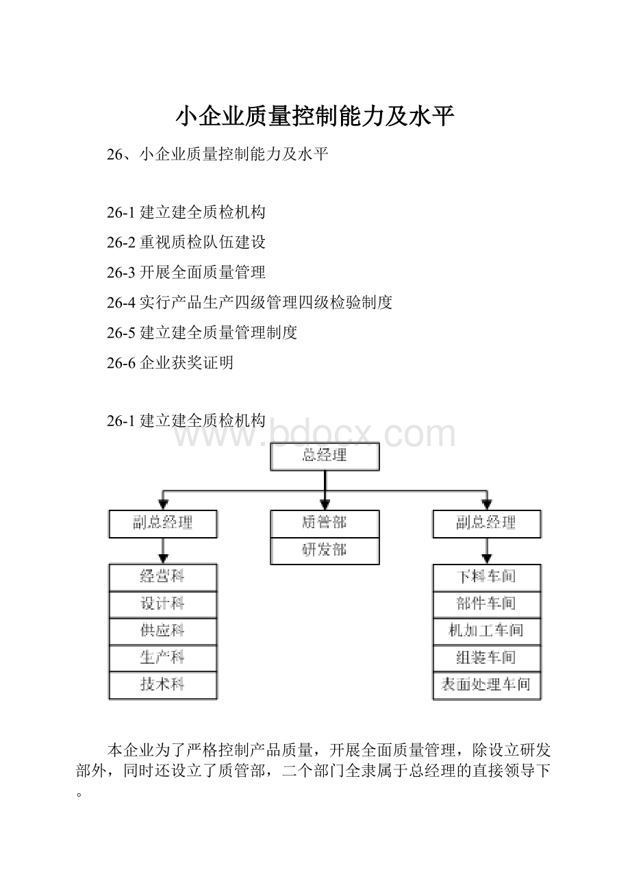 小企业质量控制能力及水平.docx_第1页