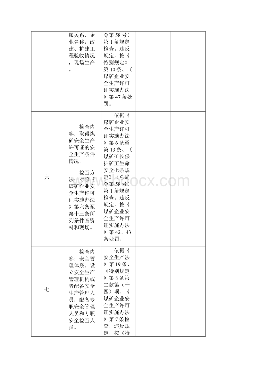 新疆煤矿安全监察局煤矿安全监察执法检查表检查用.docx_第3页