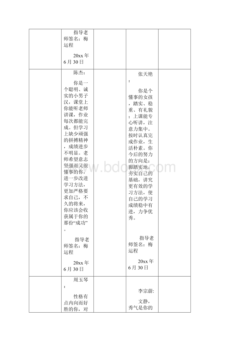 七年级下学期学生评语1.docx_第2页