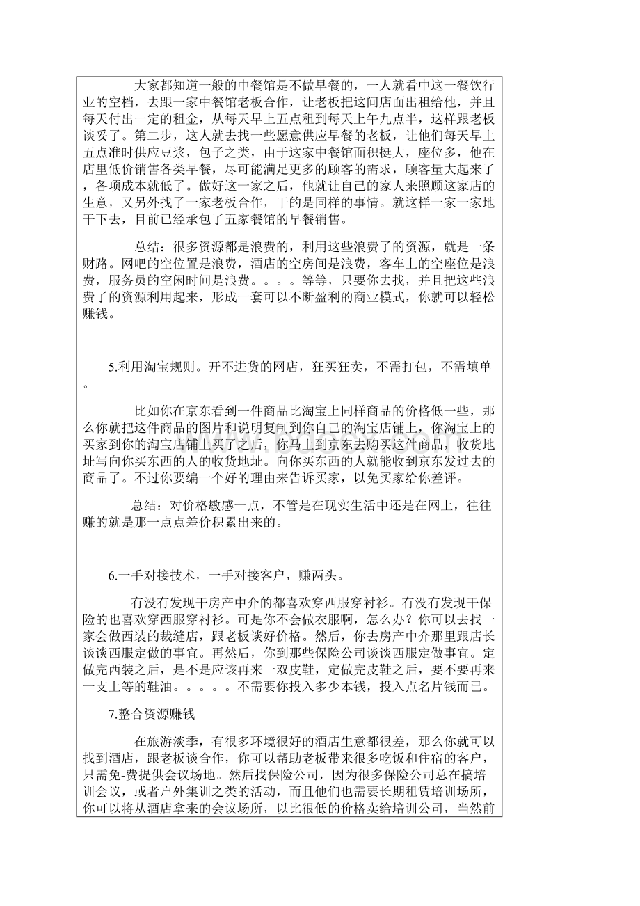 教你如何赚钱白手起家项目讲课稿.docx_第3页