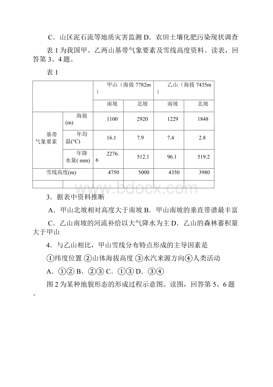 北京市海淀区届高三下学期期中练习一模文综试题.docx_第2页