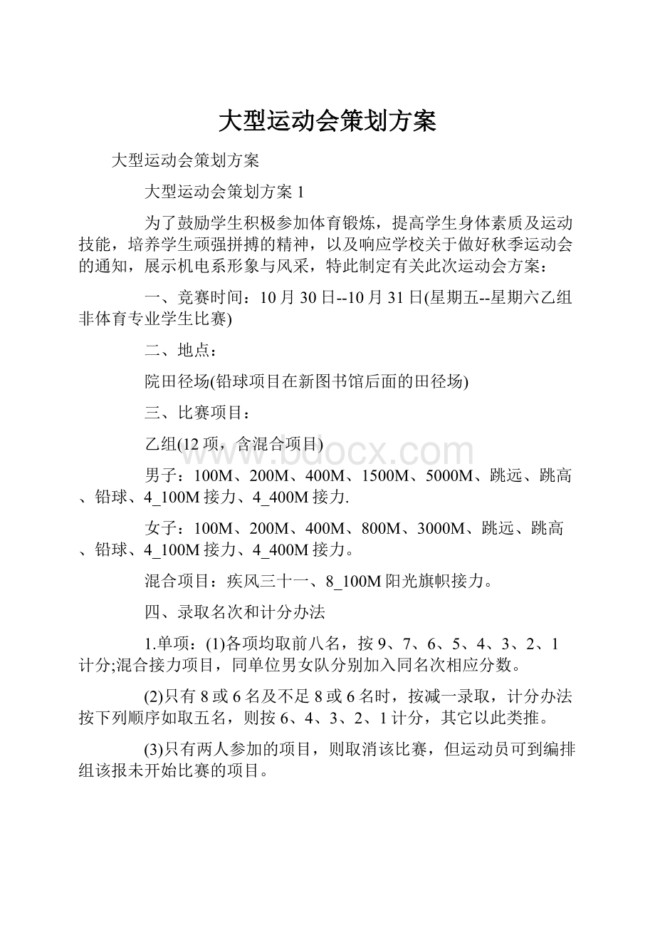 大型运动会策划方案.docx