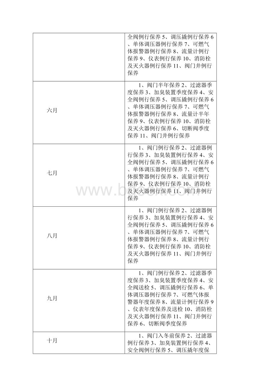 天然气场站年度维修保养计划表.docx_第2页