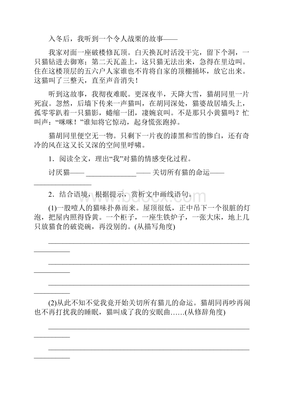 山东省东营市中考语文专题训练专题十三 课外散文阅读.docx_第3页