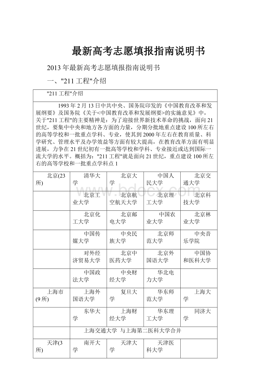 最新高考志愿填报指南说明书.docx_第1页