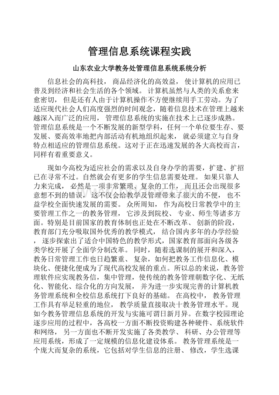 管理信息系统课程实践.docx