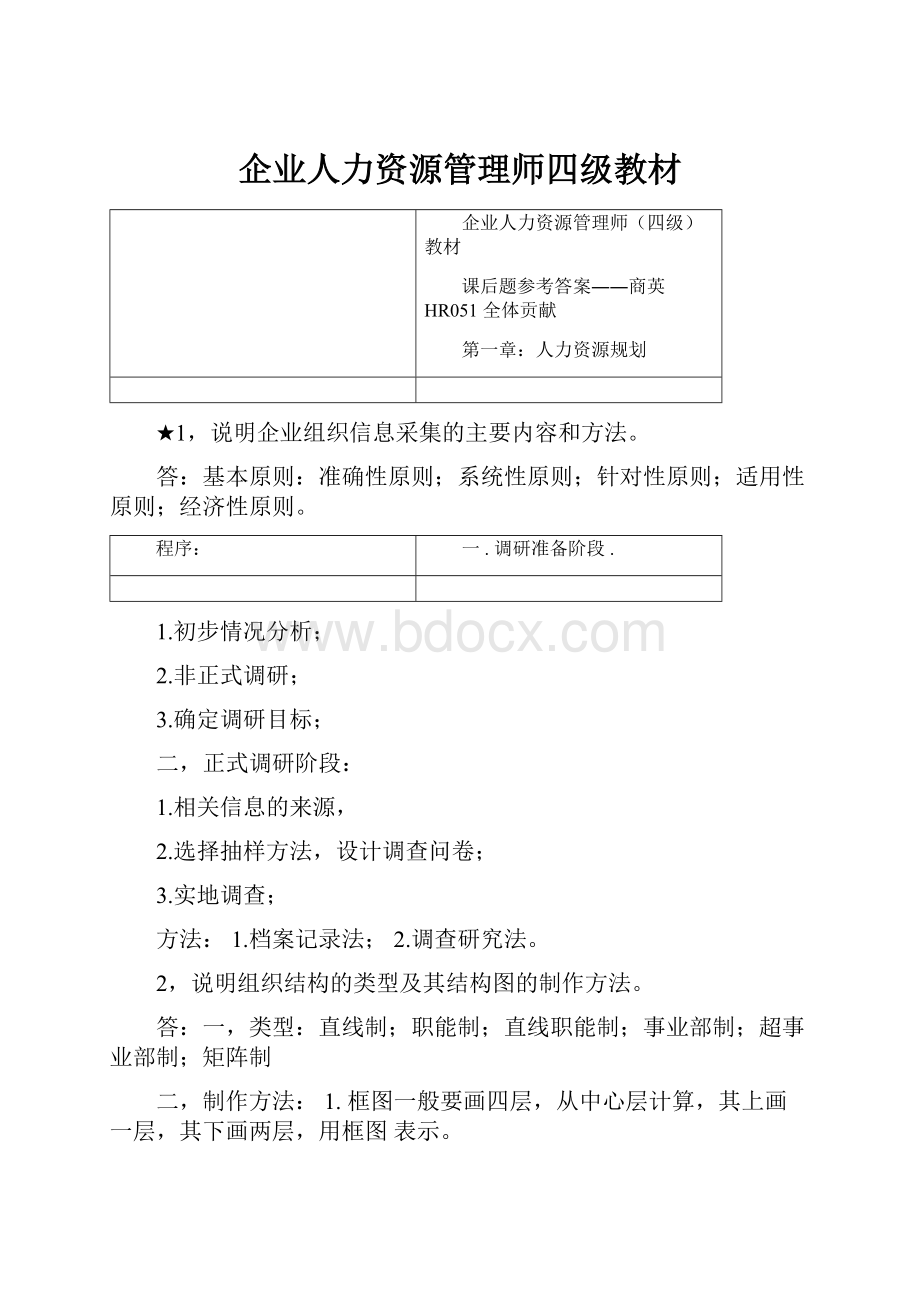 企业人力资源管理师四级教材.docx