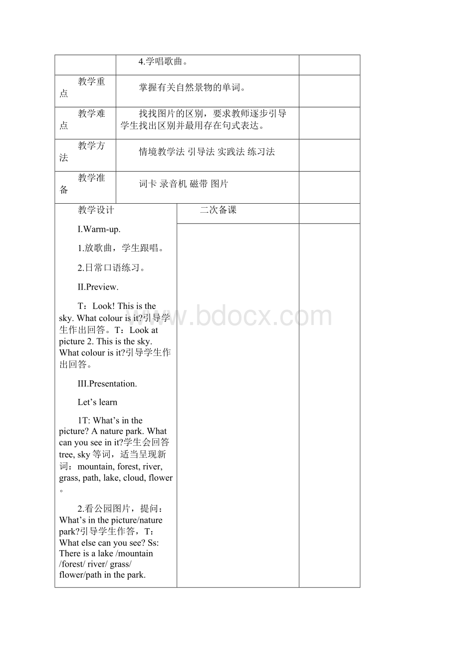 人教pep版学年五年级上册英语Unit 6 单元教案 3.docx_第2页