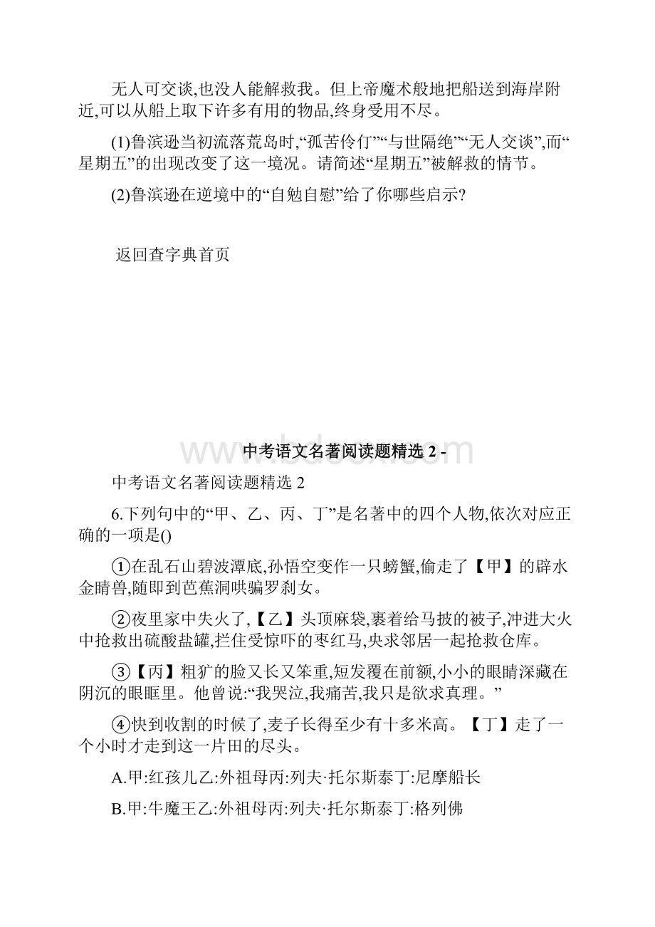 中考语文名著阅读题精选doc.docx_第3页