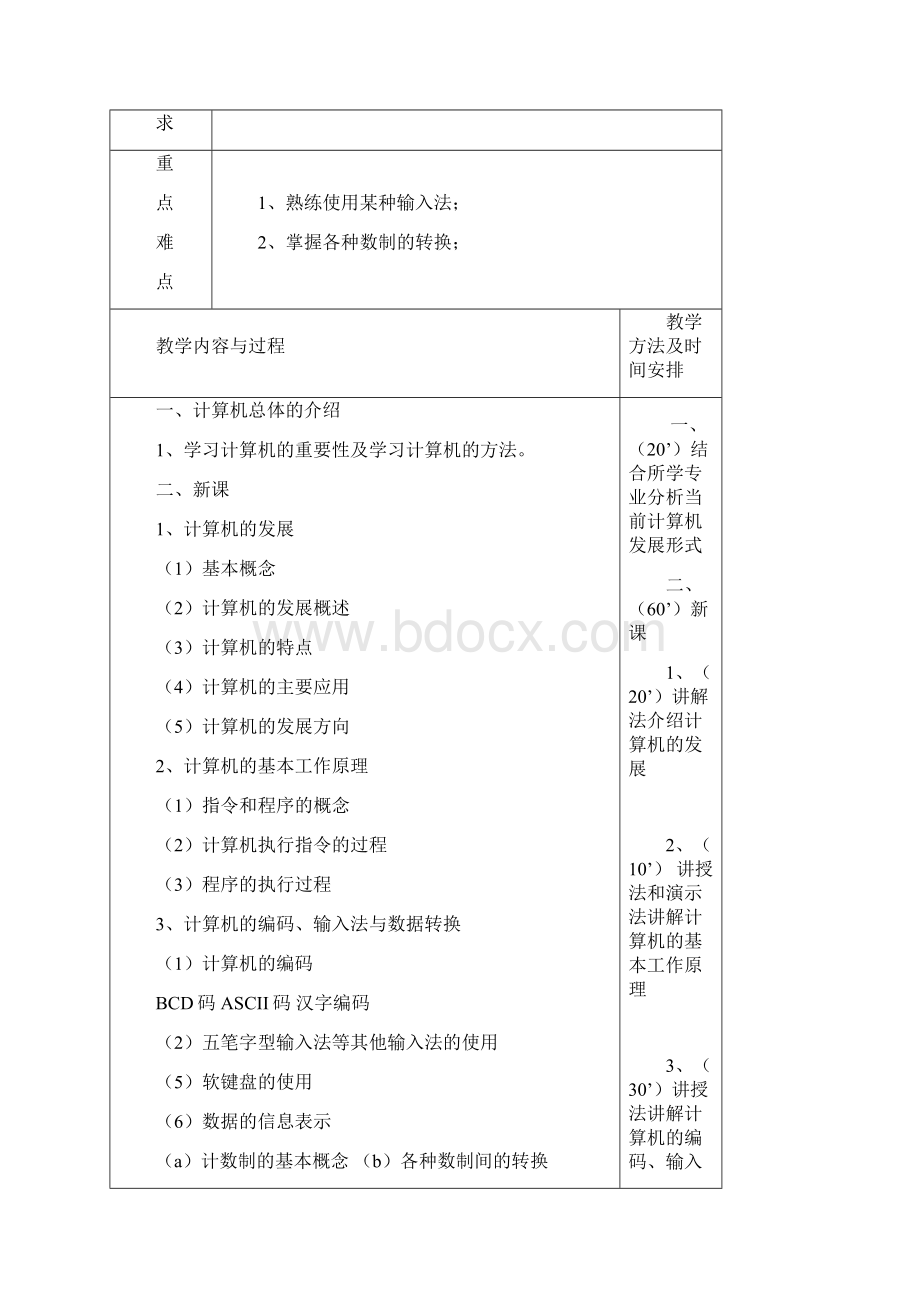 计算机文化基础教案理论加实践4节.docx_第2页