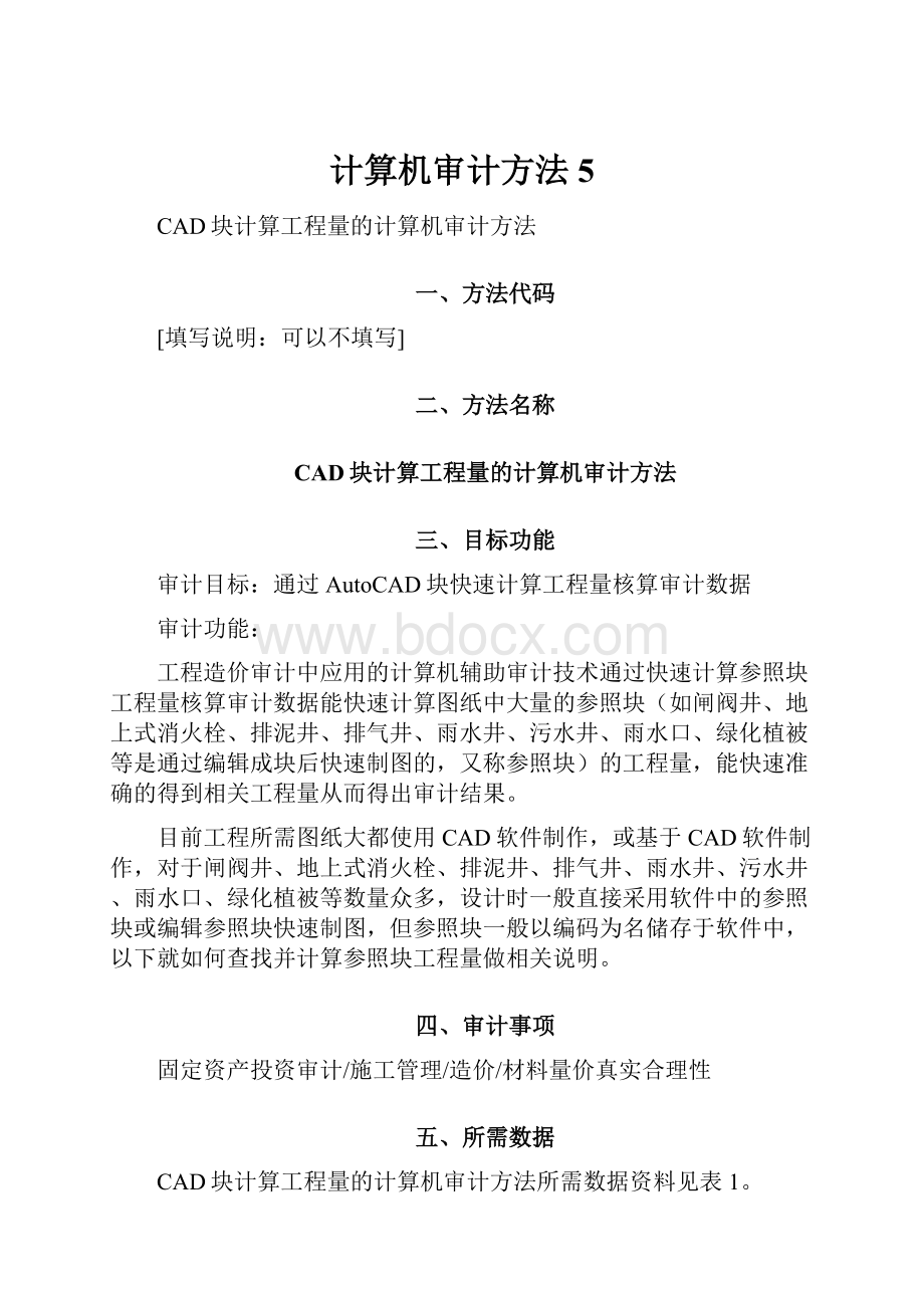 计算机审计方法5.docx